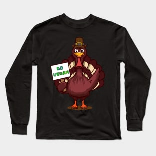 Thanksgiving Go Vegan Long Sleeve T-Shirt